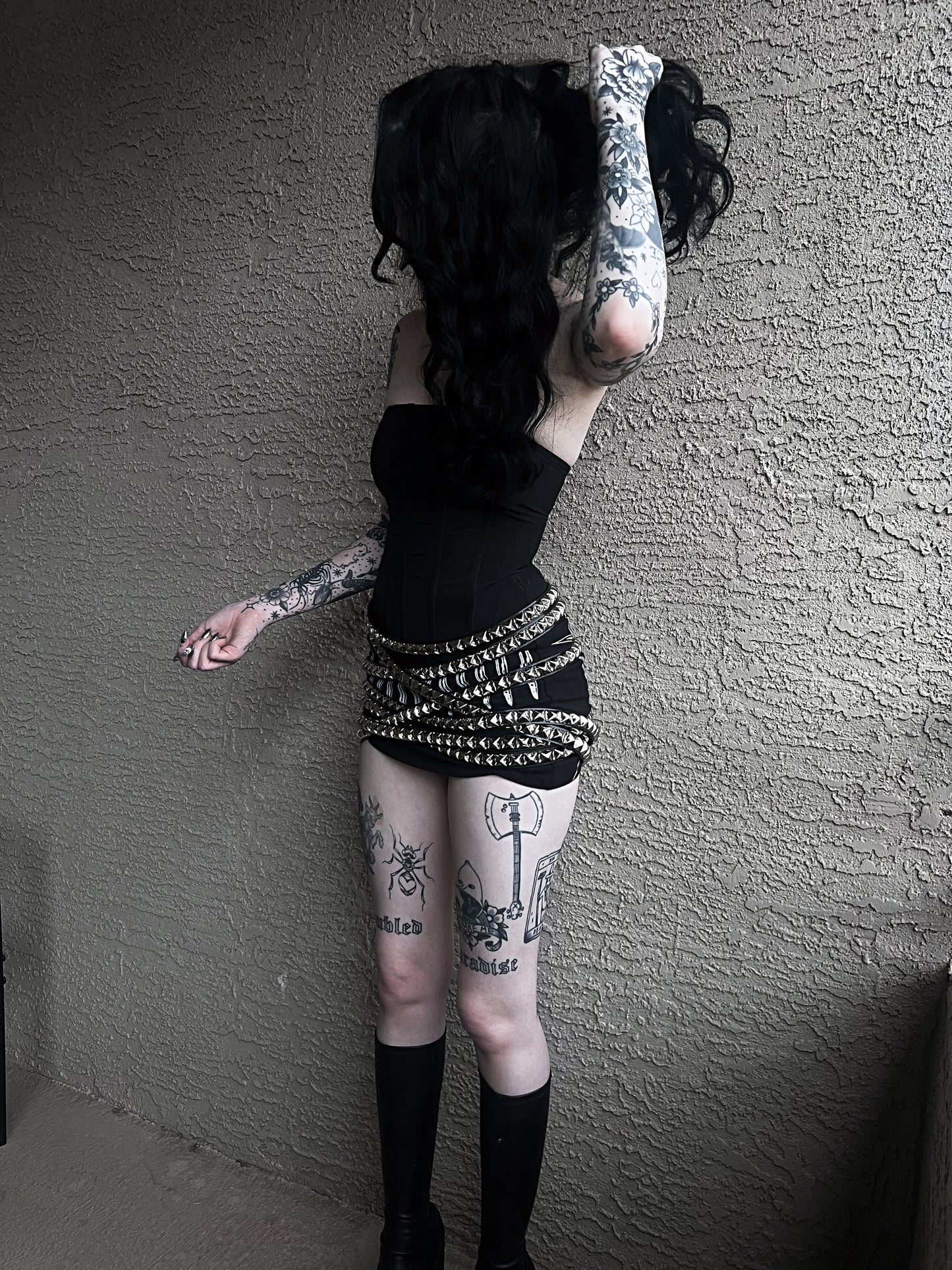 Long 1 row 5/8th" studded belt