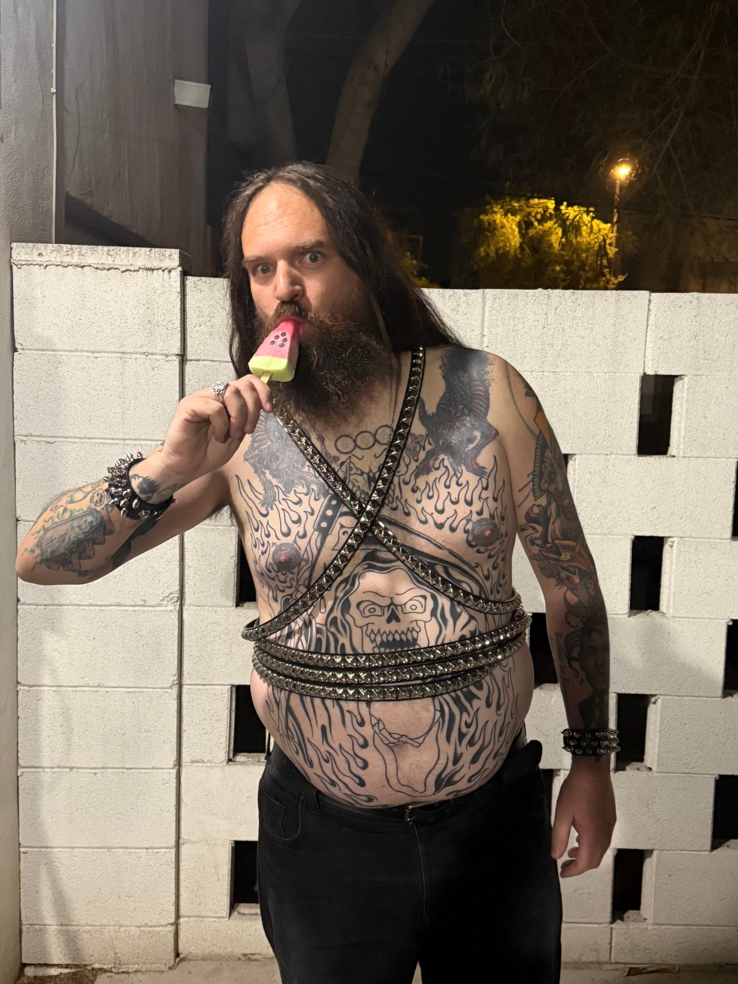 Long 1 row 5/8th" studded belt