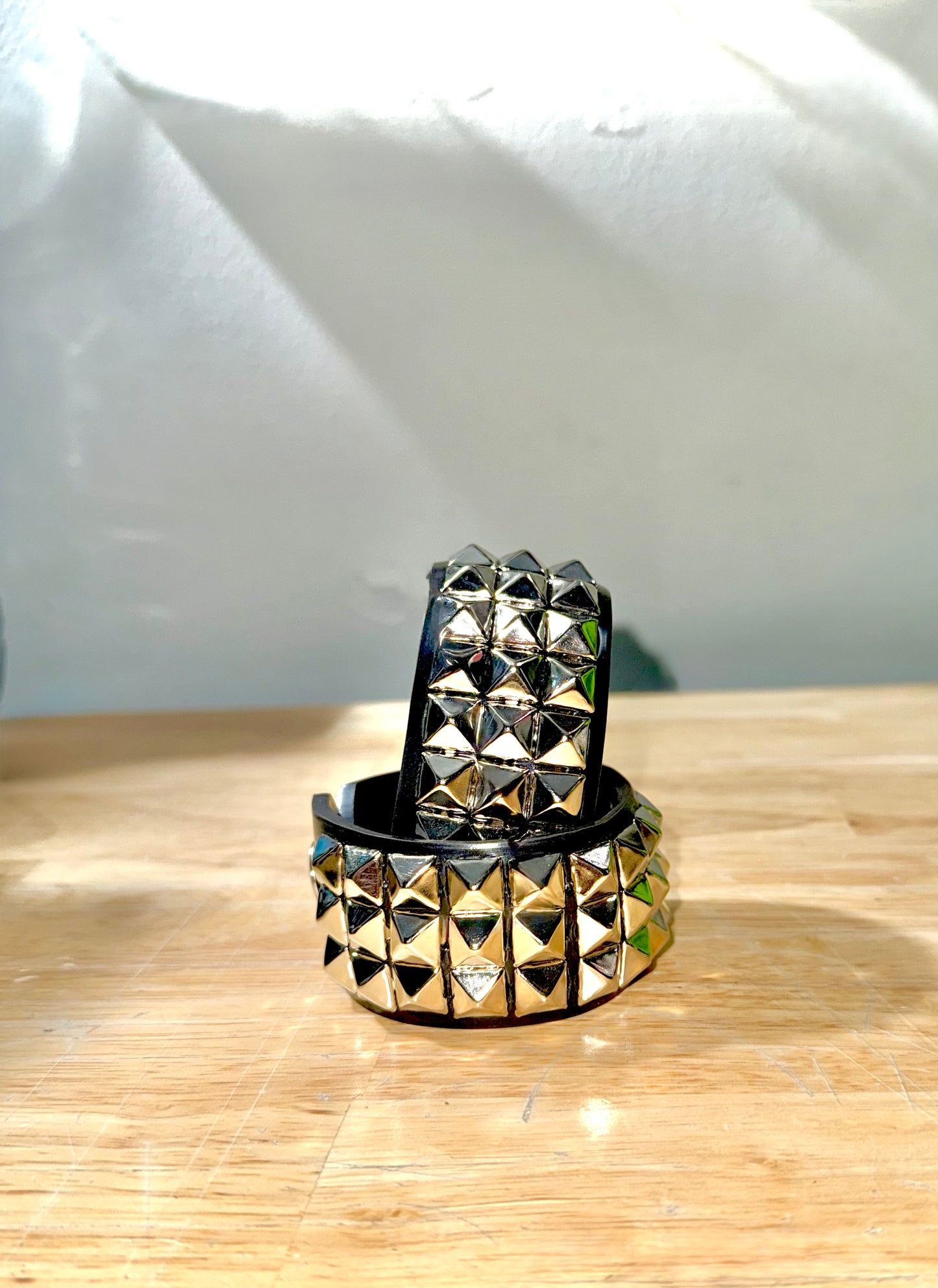 3 Row 1/4" pyramid stud bracelet