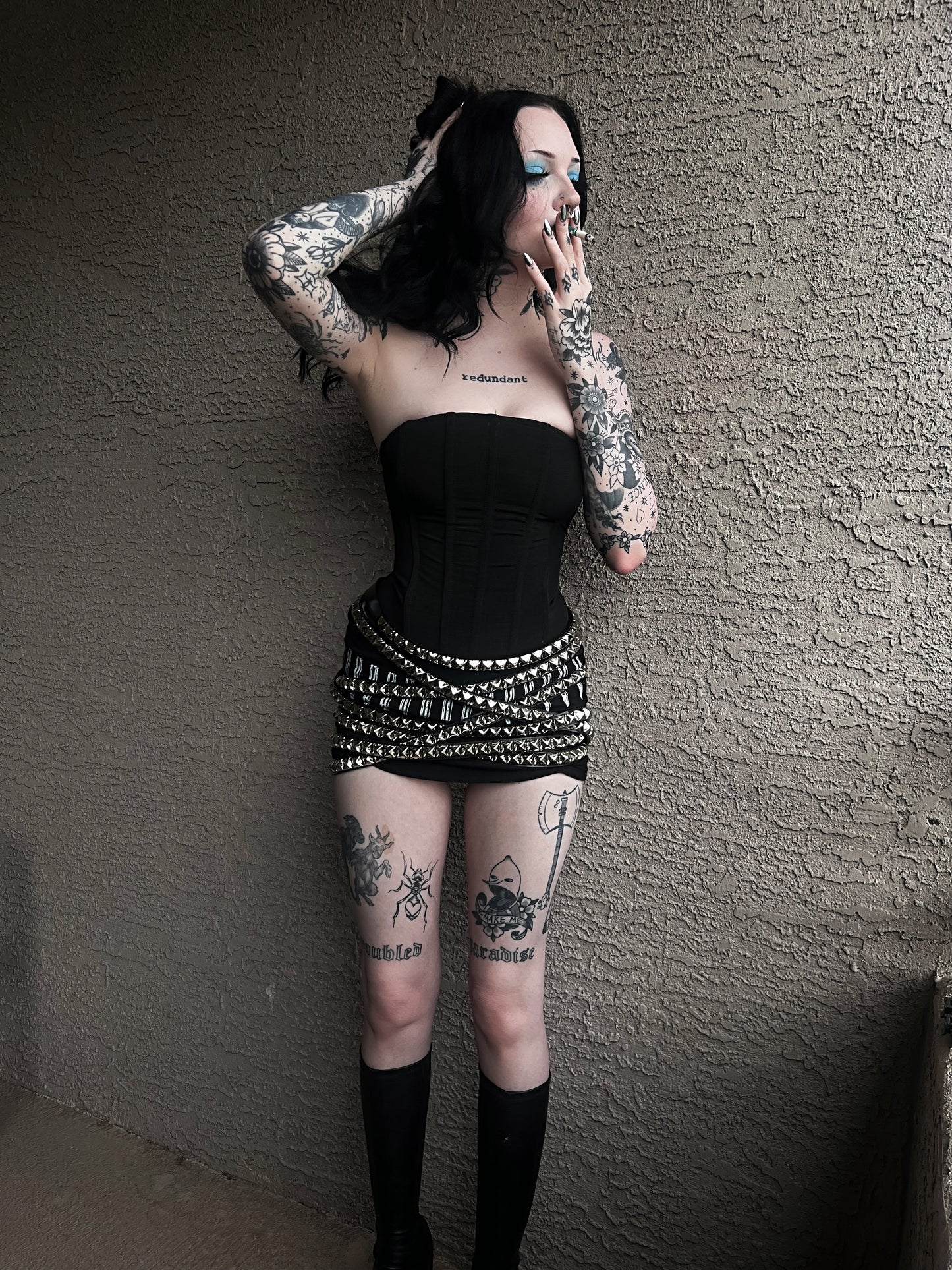 Long 1 row 5/8th" studded belt