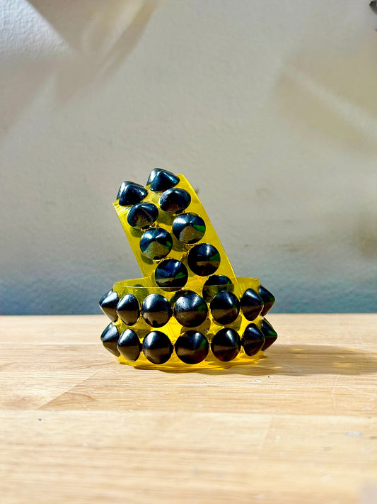 2 row vegan studded bracelet
