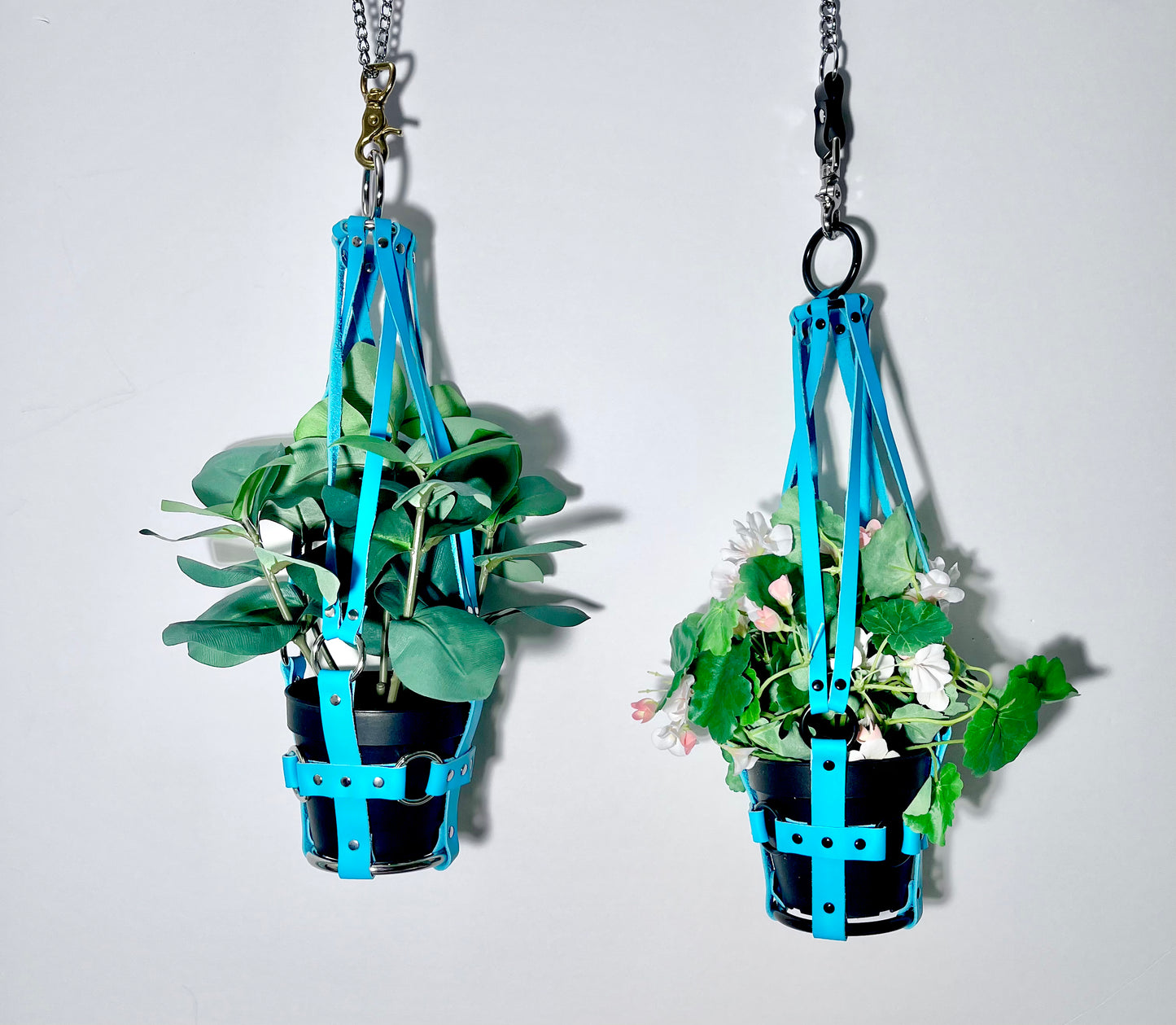Little Leather Daddy 4" Plant Hanger in Turquoise